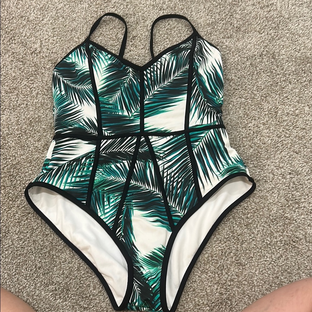 LA Hearts Tropical One Piece Swimsuit